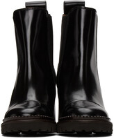 Thumbnail for your product : See by Chloe Black Leather Mallory Heeled Boots