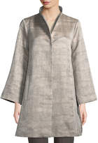 Thumbnail for your product : Eileen Fisher Disguise Jacquard Funnel-Neck Jacket