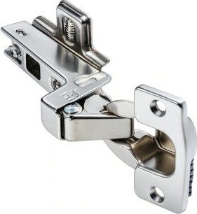 Sapphire Half Overlay Self-Closing No Radius Cabinet Hinge in Satin Nickel - (Set of 24)