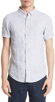 Thumbnail for your product : Onia Trim Fit Microstripe Linen Shirt