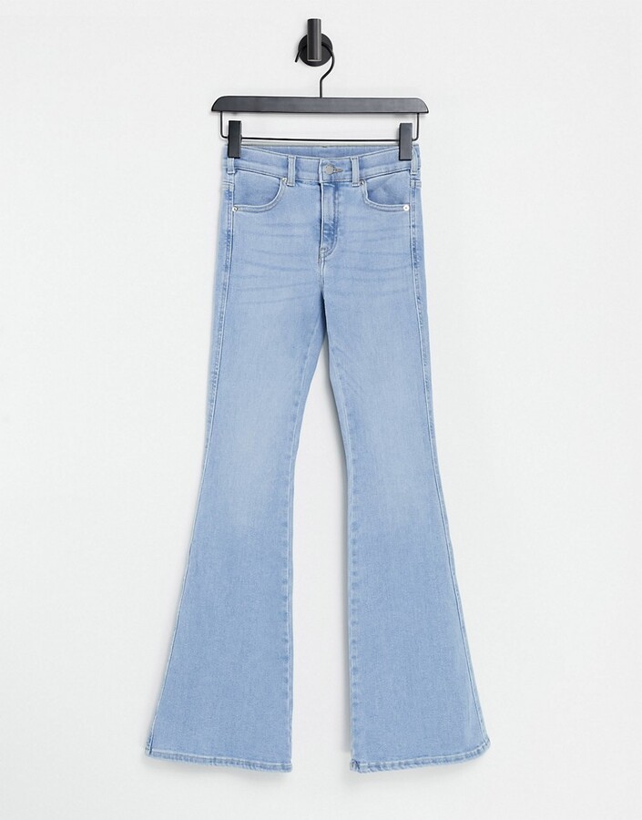 Dr. Denim Macy mid rise flared jeans in light blue - ShopStyle
