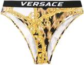 Thumbnail for your product : Versace baroque leopard print bikini bottoms