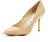 Thumbnail for your product : Jimmy Choo Gilbert Leather Almond-Toe Pump, Nude