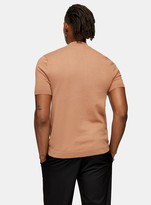 Thumbnail for your product : Topman Brown Stitch Turtle Neck Knitted T-Shirt