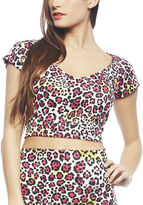 Thumbnail for your product : Wet Seal Colored Leopard Crop Top