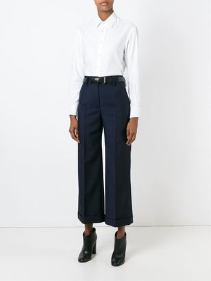 Jil Sander wide leg cropped trousers - women - Cotton/Polyester/Rayon/Wool - 38