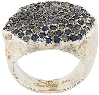 Rosa Maria Pave Diamond And Sapphire Ring