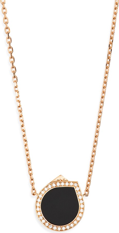 Repossi Antifer Black Onyx & Diamond Pendant Necklace