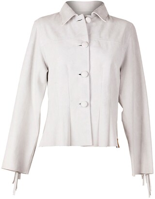 white suede jacket womens