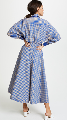 Vika Gazinskaya Checkered Belted Dress