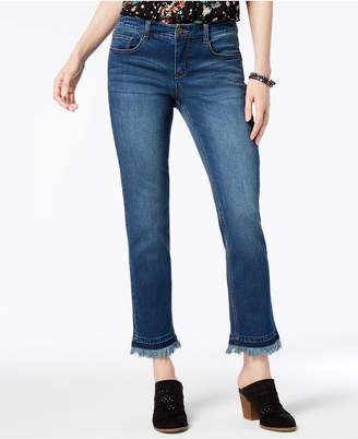 Style&Co. Style & Co Frayed Slim-Leg Jeans, Created for Macy's