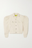 Thumbnail for your product : Marques Almeida + Net Sustain Gathered Organic Denim Jacket