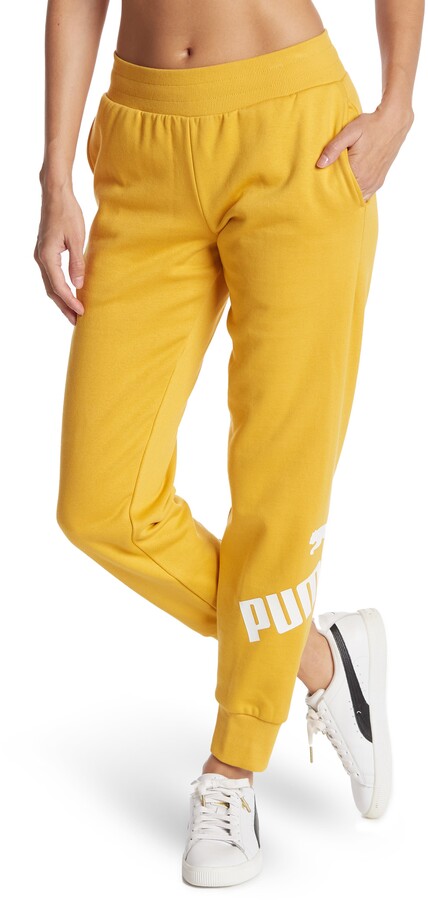 puma yellow sweatpants