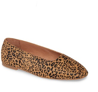 dune leopard print flat shoes