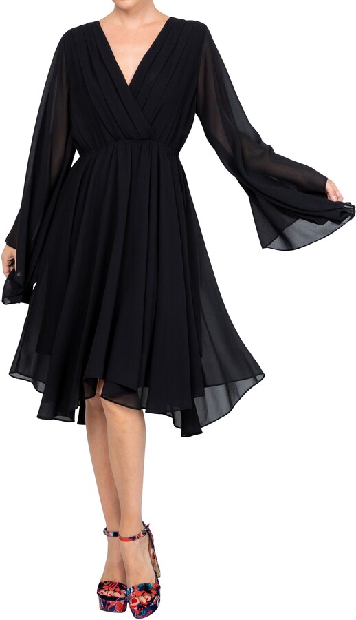 Flowy Long Black Dress | Shop the world ...