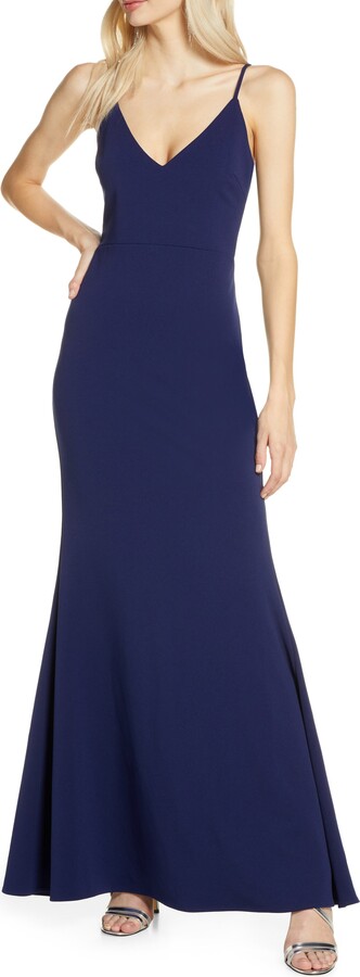 mine backless trumpet gown