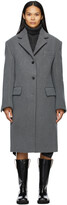 Thumbnail for your product : we11done Grey Wool Single Coat
