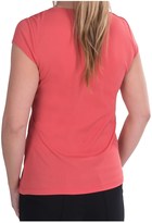 Thumbnail for your product : Lafayette 148 New York @Model.CurrentBrand.Name Silk Jersey Tucked Knot Shirt - Short Sleeve (For Women)