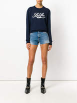 Thumbnail for your product : Saint Laurent distressed trim denim shorts