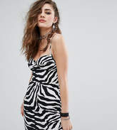 Thumbnail for your product : Motel Underwired Bodycon Dress In Zebra