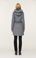 Thumbnail for your product : Soia & Kyo CHARLENA slim-fit wool coat with removable silver fur