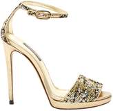 Thumbnail for your product : Dolce & Gabbana Gold Glitter Sandals