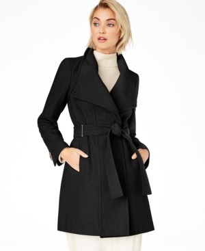 calvin klein toggle wrap front jacket