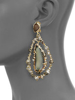 Thumbnail for your product : Alexis Bittar Imperial Lucite, Black Moonstone & Crystal Orbital Clip-On Earrings
