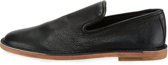 Vince Percell Tumbled Leather Loafer, Black