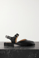 Thumbnail for your product : Maison Margiela Tabi Split-toe Leather Slingback Sandals - Black