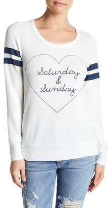 Chaser Love Knit Graphic Long Sleeve Tee