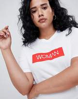 Thumbnail for your product : boohoo Plus Woman Slogan T-Shirt