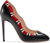 Thumbnail for your product : Gucci Leather Kingsnake pump