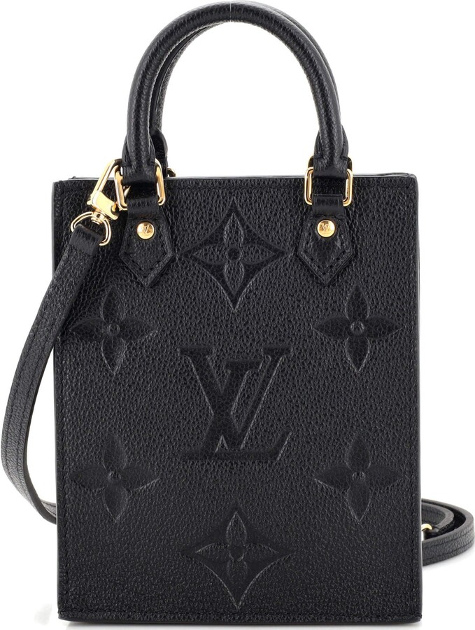 Louis Vuitton Petit Sac Plat Bag Monogram Empreinte Giant Black