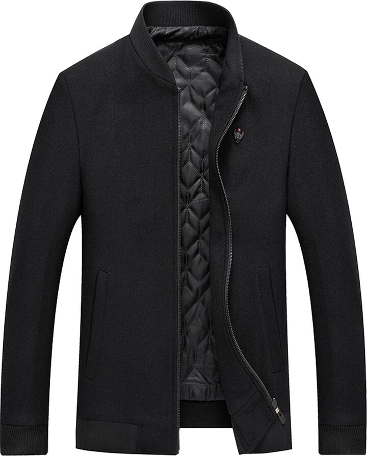 Generic Cream Sports Coat Gray Jacket Mens Short Wool Coat Mens Thin ...