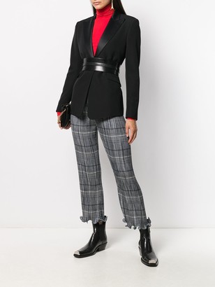 Givenchy Lettuce Hem Check Trousers