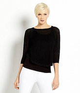 Thumbnail for your product : Eileen Fisher Linen Cotton Ridged Box Top