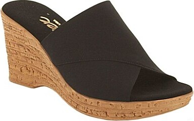 Onex Christina Elastic Banded Cork Wedge Sandals