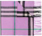 Thumbnail for your product : Burberry Purple Classic Check Cashmere Scarf