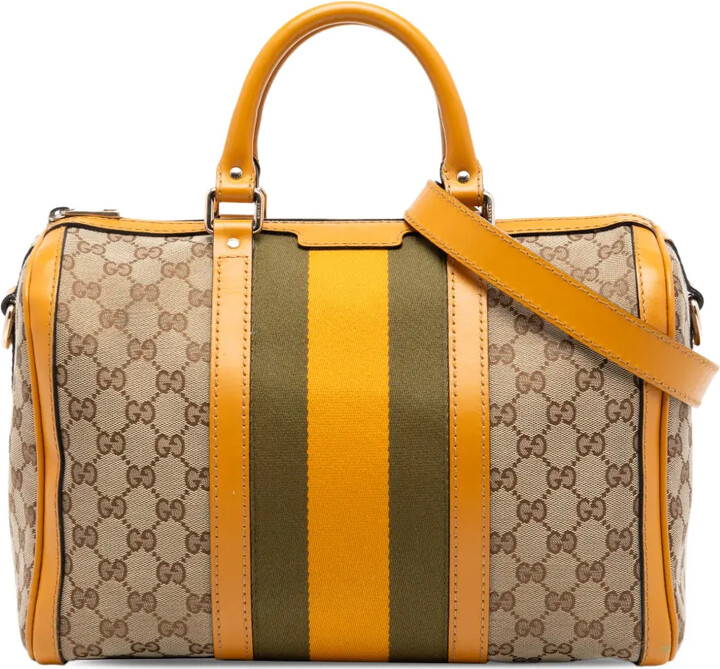 Gucci Pre-Owned 2016-2025 Medium GG Canvas Web Joy Boston Bag satchel