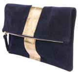 Thumbnail for your product : Clare Vivier x Vogue Suede Fold-Over Clutch