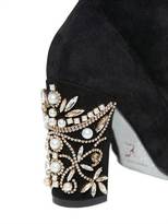 Thumbnail for your product : Rene Caovilla 90mm Swarovski Suede Over The Knee Boots