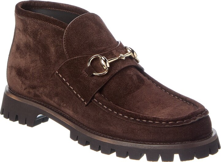 Gucci Horsebit Suede Bootie