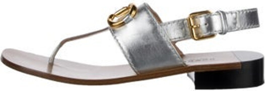 Gucci Leather Slingback Sandals White Horsebit Accent Buckle Closure at Ankles Unfortunately, due to restrictions, this item may not be eligible for shipping in all areas.