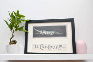 Lelloliving Le Crocodile Framed Vintage Crocodile Print
