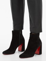 Thumbnail for your product : Christian Louboutin Turela 85 Suede Ankle Boots - Black