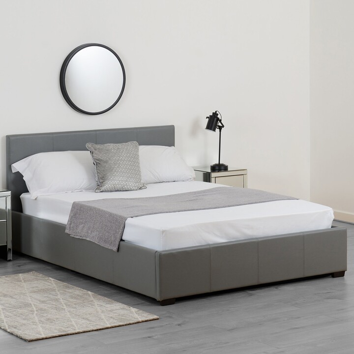 Dunelm Waverley Grey Faux Leather Ottoman Bed Grey ShopStyle
