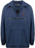 Thumbnail for your product : Acne Studios Face half-zip hooded jacket