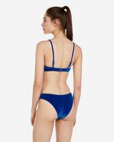 Thumbnail for your product : Express Velvet Strappy Triangle Bikini Top