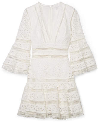 Zimmermann Lovelorn Broderie Anglaise Cotton Mini Dress - Ivory